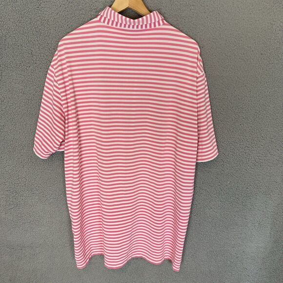 Peter Millar Shirt Mens XL‎ Pink Polo Short Sleeve Performance Summer Comfort - Picture 4 of 8